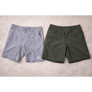 Lot of 2 The North Face Men’s Shorts 38 Gray Olive FlashDry hiking performance